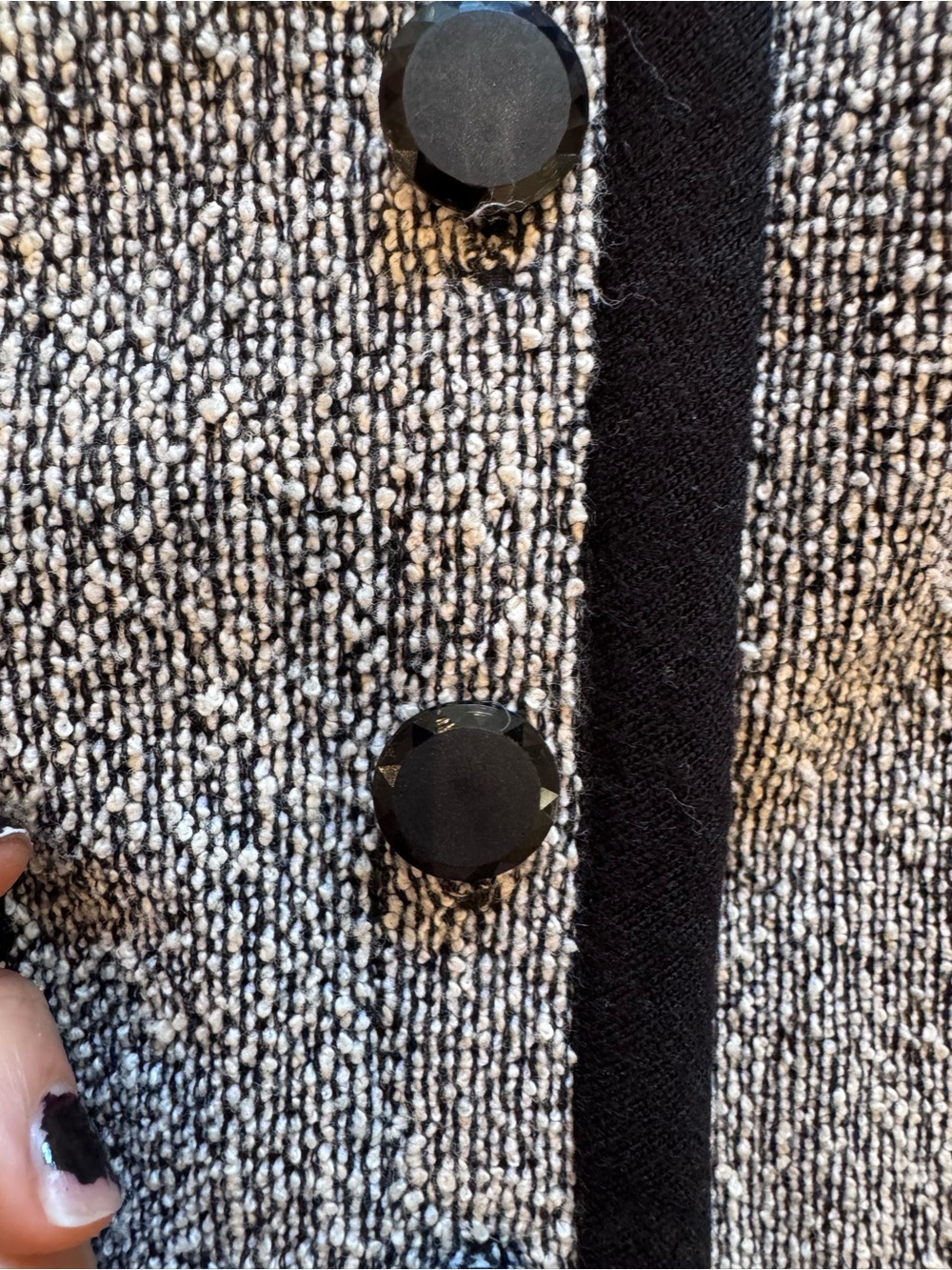 Vintage CHIAB Holt Renfrew Longline Knit Blazer Cardigan 80s Bouclé - Picture 6 of 11